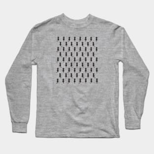 Grey Cat Polka Dot Pattern Long Sleeve T-Shirt